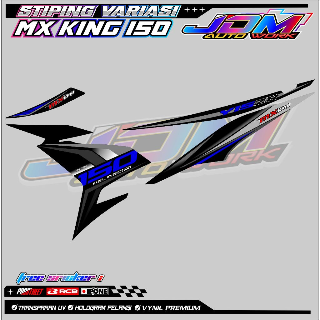 STRIPING VARIASI YAMAHA JUPITER MX KING 150 / STICKER LIST VARIASI MOTOR JUPITER  MX KING 150