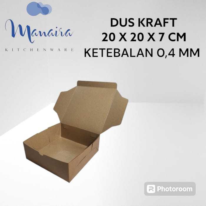 

Kotak Dus KRAFT COKLAT 20X20/ DUS GS Nasi Rames Kue ( ECERAN )