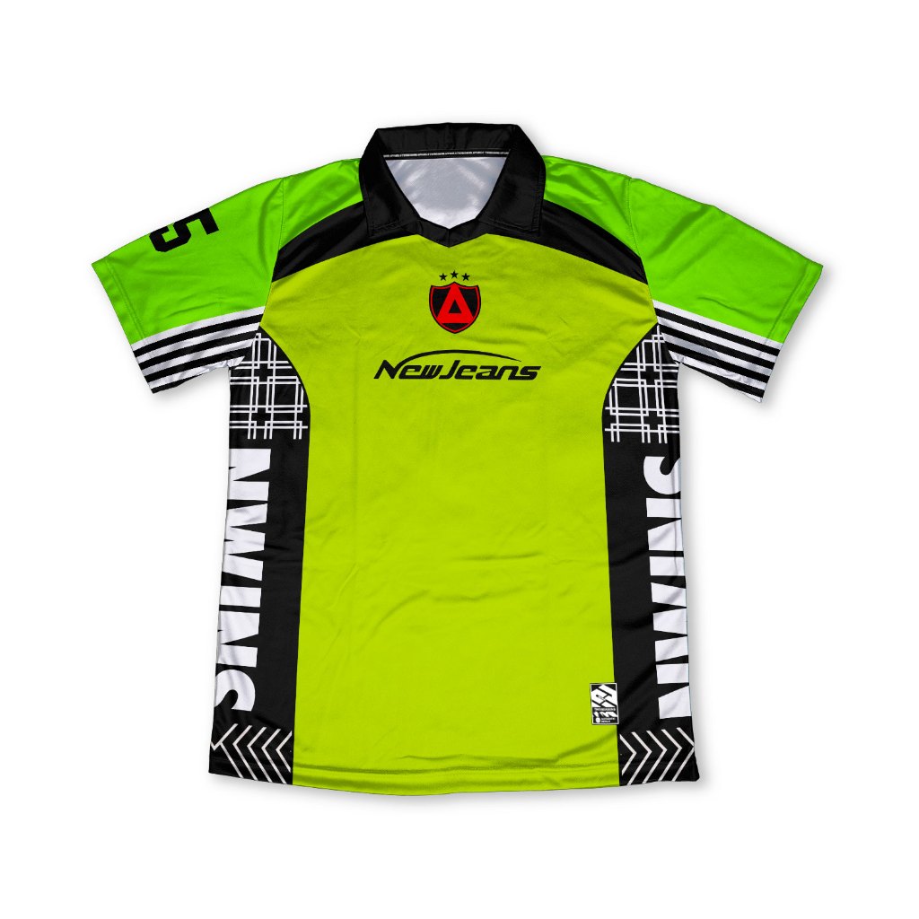 GAMEPLANE - Baju Kaos Jersey Vintage Kpop Edition NWJNS Haerin Halfttime Show Fanmade Hype Boy Hijau