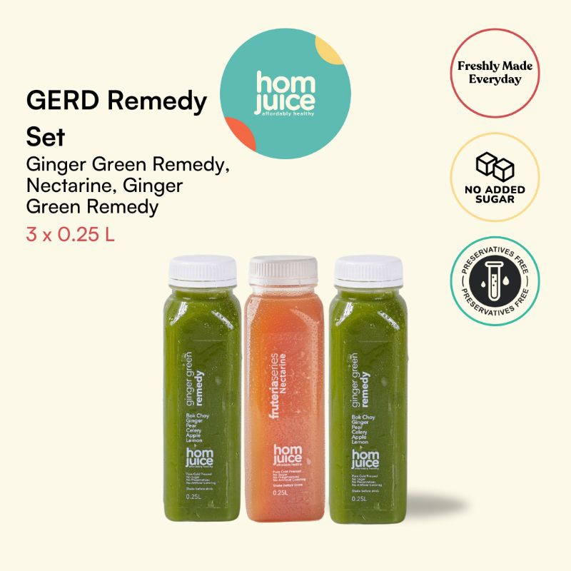 

Homjuice - GERD Remedy Set 3 x 250 ml (Cold-Pressed Juice/Jus/Detox)