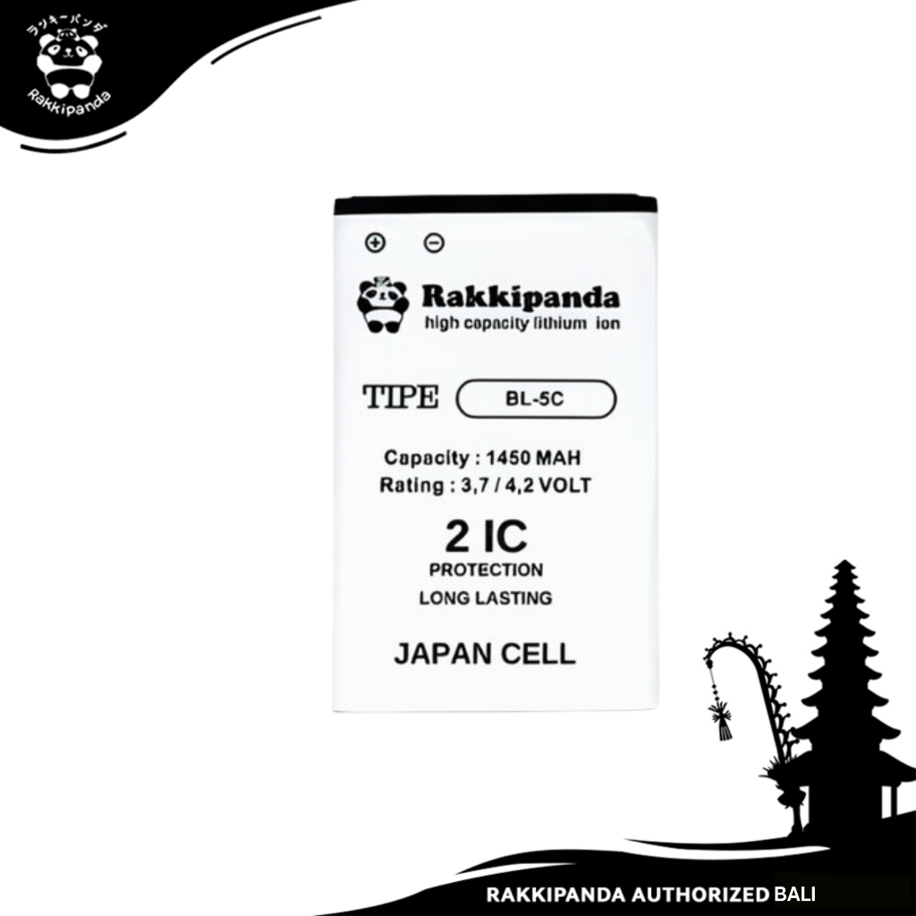 Baterai HP RakkiPanda Batre BL-5C Nokia 105 2019 / 106 / 107 / 150 / 1100 / 3100 / 7610 Battery Berg