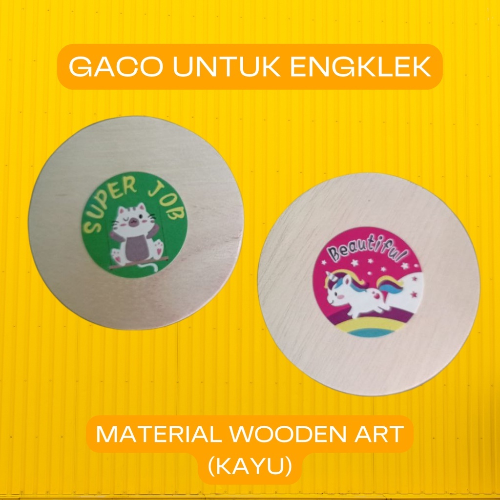 Gaco Untuk Engklek diameter 5cm tebal 1.5cm dengan sticker random