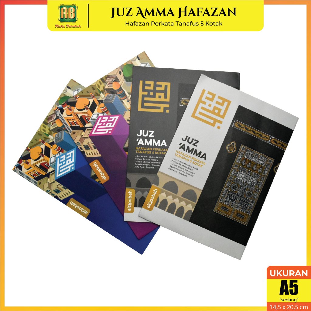 Juz Amma Hafazan Perkata 5 Blok Warna Terjemah Untuk Anak Soft Cover Al Qosbah Juz Amma Perkata