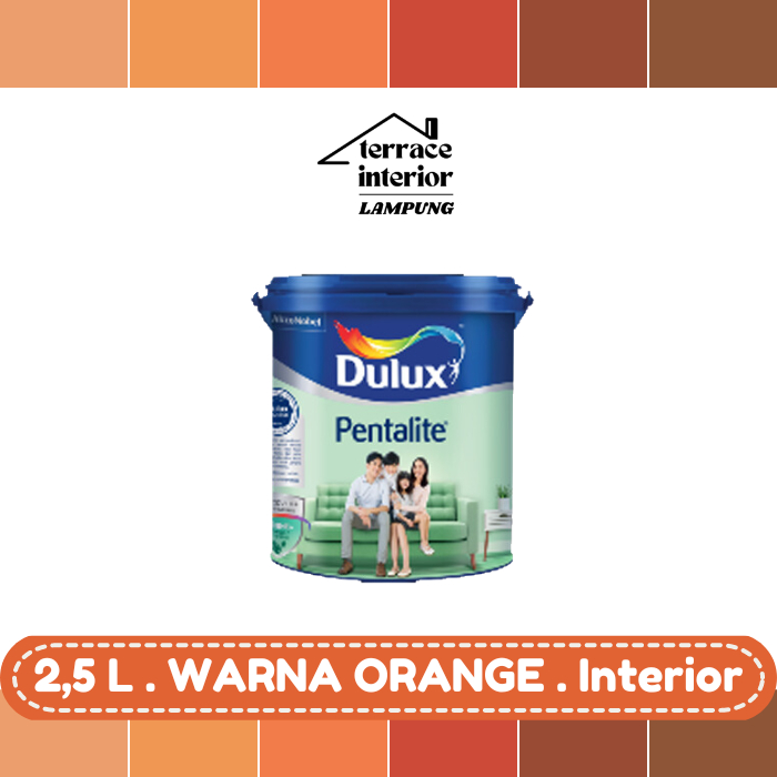 Cat Tembok Dulux Pentalite Interior 2,5L Orange Doff