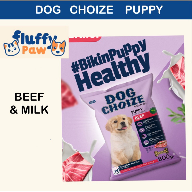 Dog Choize   PUPPY   Beef & Milk 800gr | Makanan Anjing Kering Dog Choize PUPPY