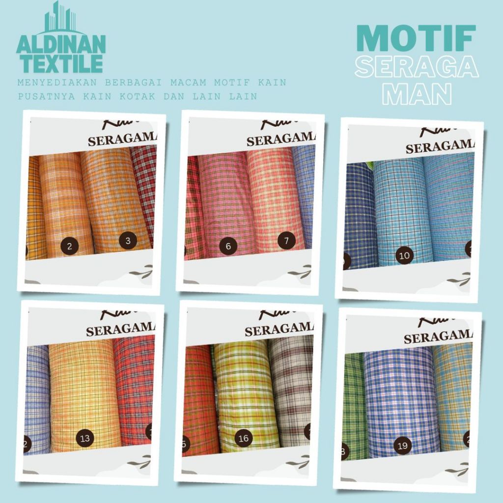 KAIN METERAN KAIN KOTAK MOTIF SERAGAMAN LEBAR 150CM YARNYED /SERAGAMAN/KAIN YARNYED