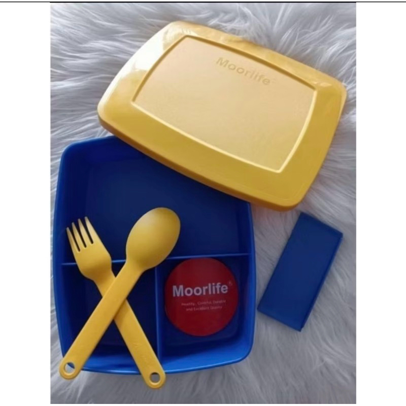 kana moorlife - tempat makan - wadah bekal makanan - kotak - bersekat - murah /moorlife kotak bekal 