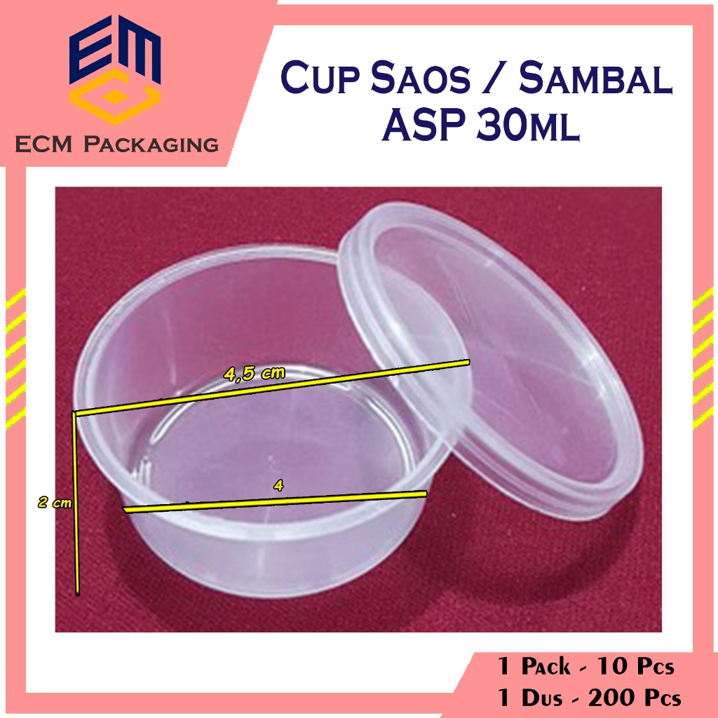 CUP ASP 30ML SAUCE CUP 10PCS | CUP SAUS 30 ml | CUP SAMBAL