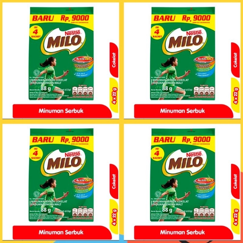 

Milo coklat sachet isi 4