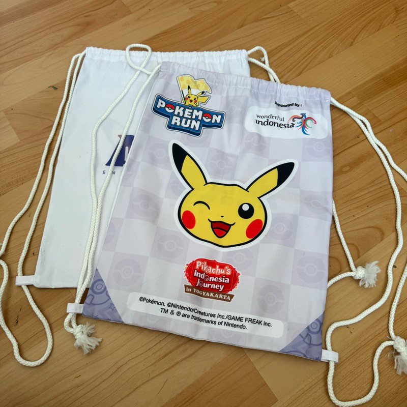 Tas ransel serut goodie bag race pack pokemon run 2024 yogyakarta jogja asli