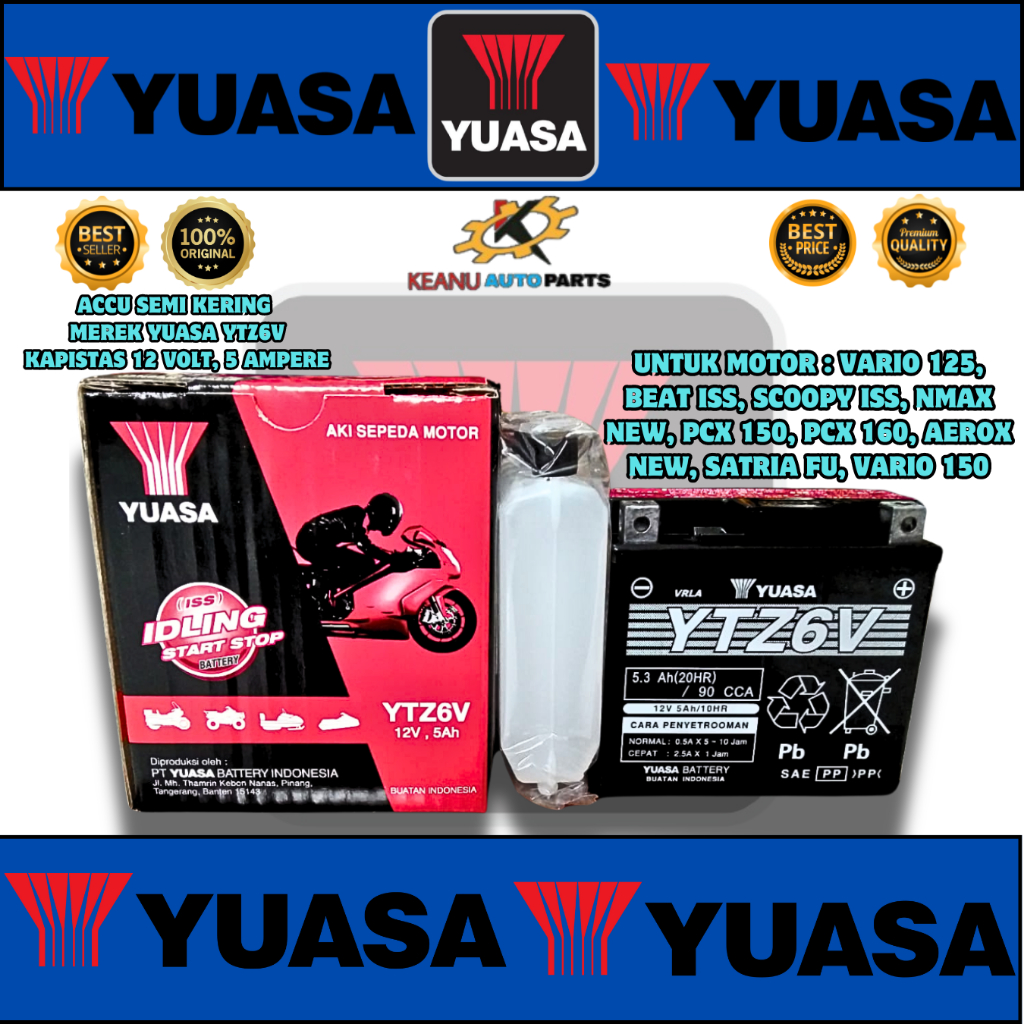 AKI ACCU MOTOR NMAX NEW AEROX NEW LEXI FAZZIO PCX 150 PCX 160 ADV VARIO 125 VARIO 150 VARIO 160 BEAT