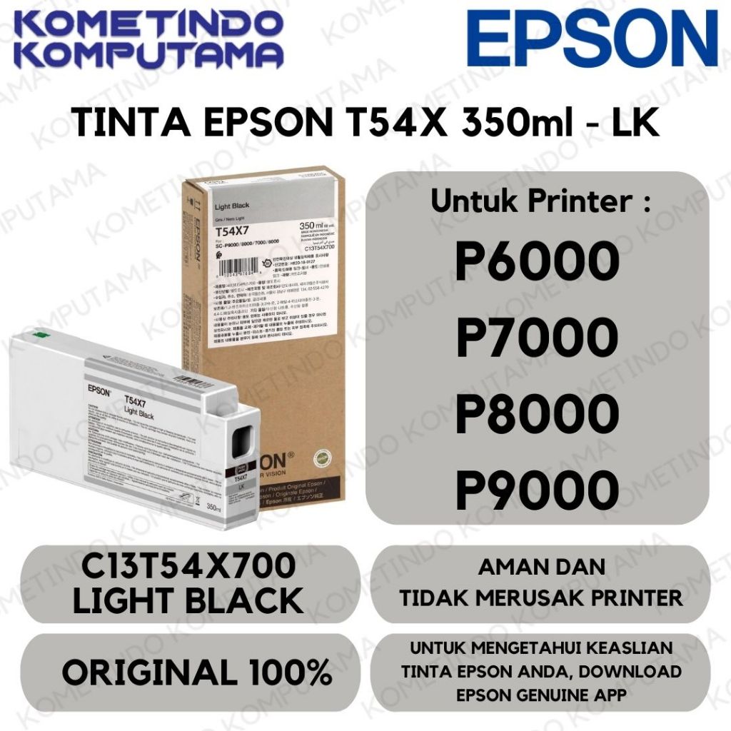 SALE EXPIRED LK T54X7/T8247 350ml LIGHT BLACK TINTA CATRIDGE EPSON SureColour SC-P6000 / 7000 / 8000