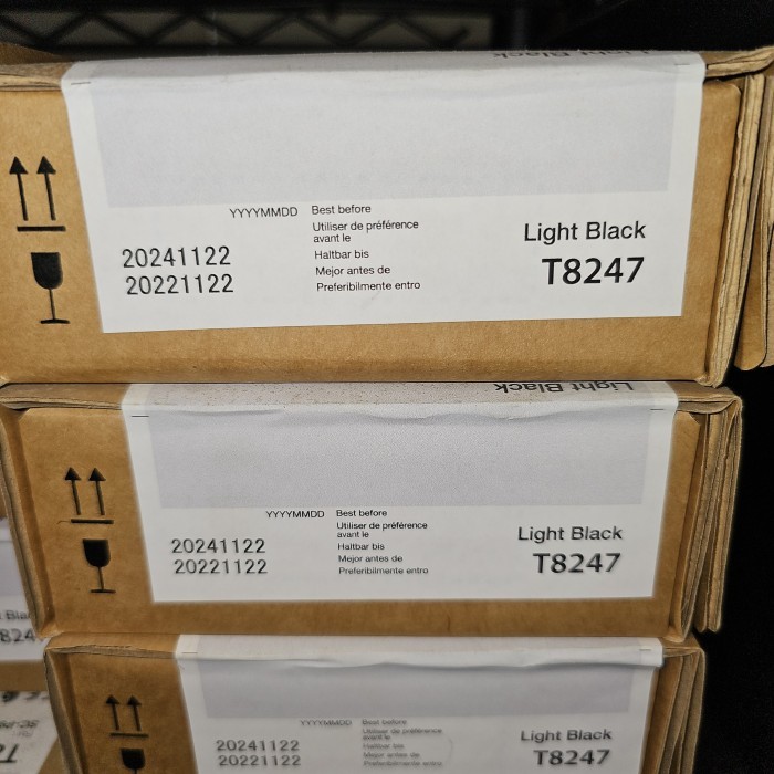 SALE EXPIRED T8247 / T54X7 Light Black Tinta Cartridge Epson Jamin 100% Original Box Tinta Katrid C1