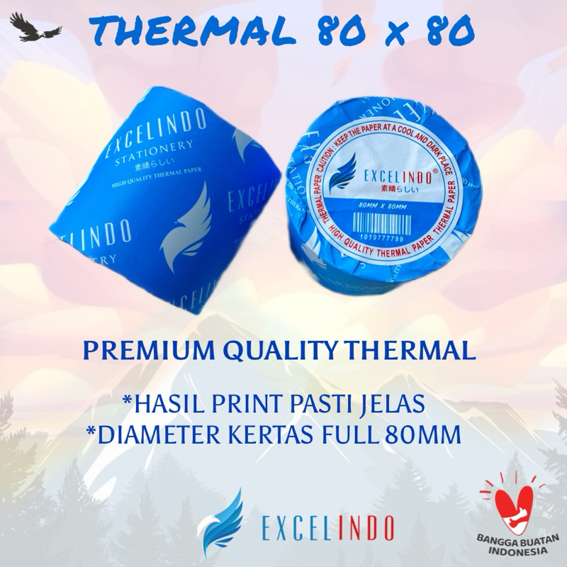 

Kertas Struk Kasir Thermal 80x80 ISI FULL KERTAS CORE/TULANG TIPIS