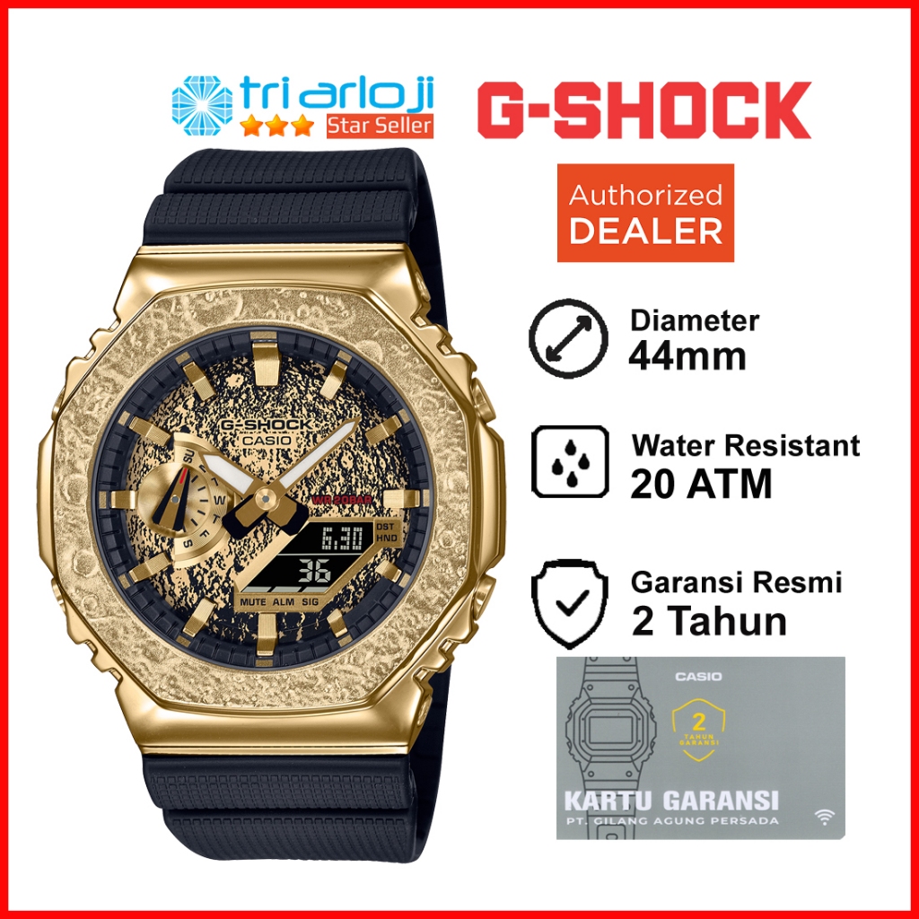 Casio G-Shock GM-2100MG-1ADR Jam Tangan Pria GSHOCK Moon Gold GM-2100MG-1A GM-2100 GM2100 G-STEEL