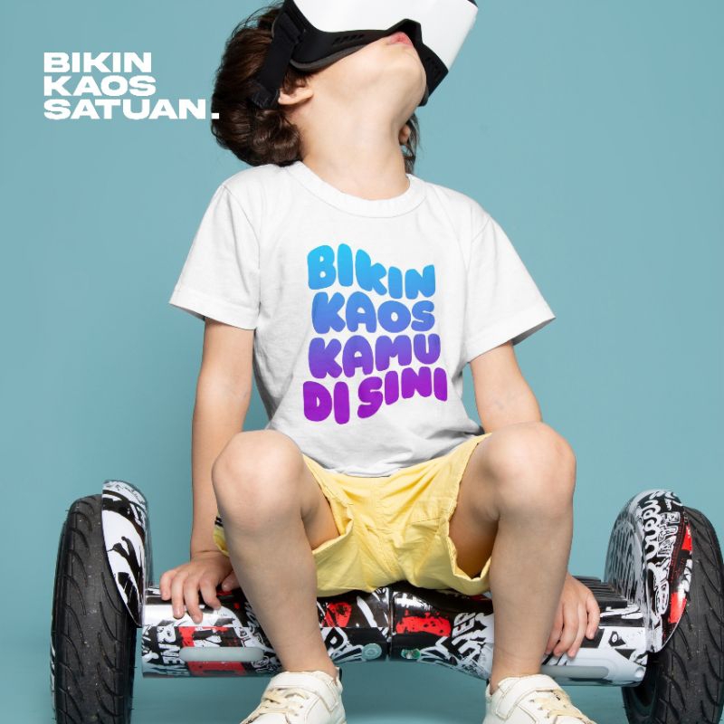 KAOS ANAK + CUSTOM SABLON DTF