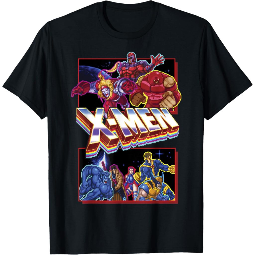 Baju Anak Marvel X-Men Classic Retro Video Game Logo Panels T-Shirt Fashion Pakaian Anak Laki Peremp