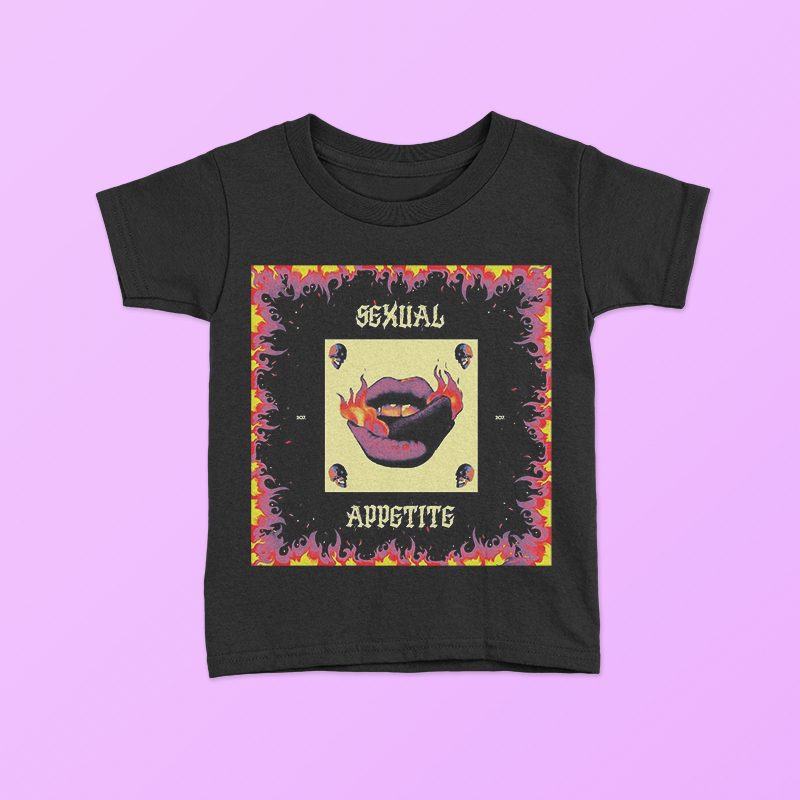 KAOS BAJU ANAK SEXUAL APPETITE | TSHIRT DISTRO BABY KIDS TEE / BAYI ANAK HITAM LAKI LAKI PEREMPUAN P