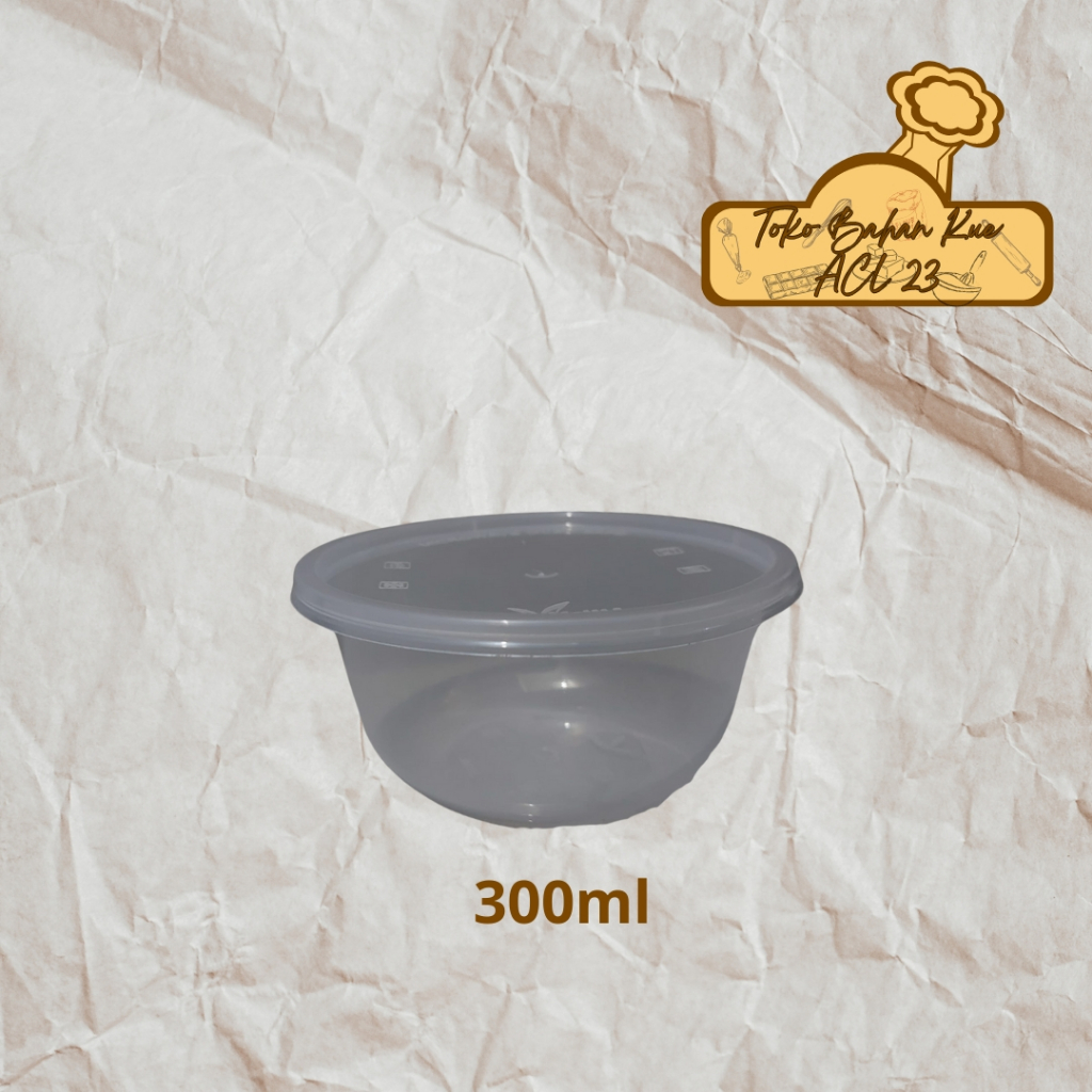 [Isi 25 Pcs] Thinwall Bowl 300ml Meiji/Mangkok Plastik 300ml/Wadah Makanan 300ml/Wadah Mangkuk 300ml