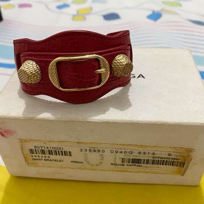 Balenciaga Giant bracelet rouge safran/ Navy blue original (second/ preloved)