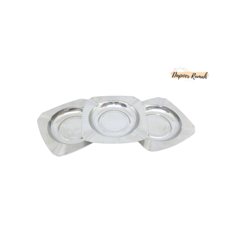 Asbak Stainless Kotak/Asbak Rokok/Asbak Segi