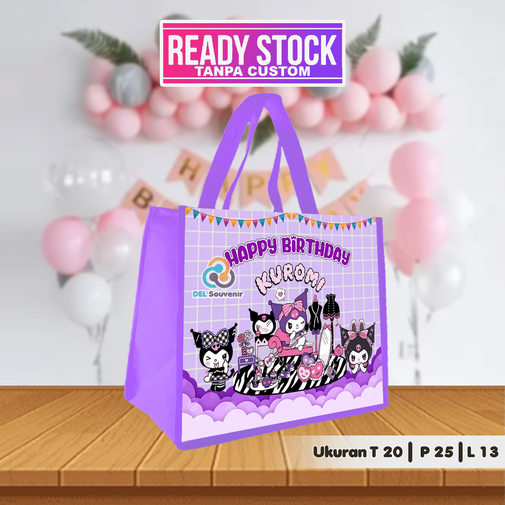READY STOCK SIAP KIRIM !! TAS ULTAH ANAK / TAS ULTAH KARAKTER KUROMI / TAS SOUVENIR READY STOCK LANG