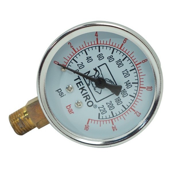 Pressure Gauge 25 Bar For Vompressor AU-PG0990 Tekiro Pengukur Tekanan A