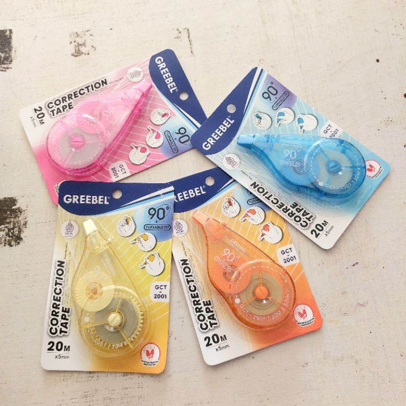

GREEBEL Correction Tape GCT-2001 / Tip-ex Kertas Roll, Tipe X Kertas pulpen, Pita Koreksi, Tip X