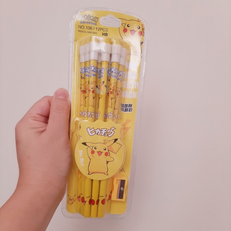 

pensil pokemon 12pcs pensil pikachu 12pcs pensil sekolah anak stationery set pikachu alat tulis sekolah karakter pokemon