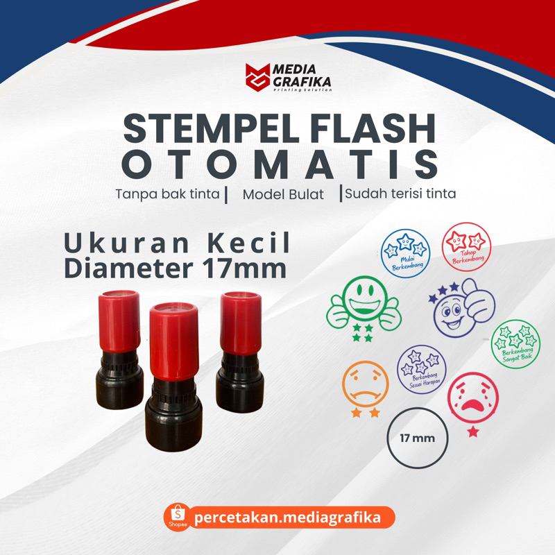 

STEMPEL FLASH CUSTOM|| OTOMATIS || UKURAN KECIL 17mm