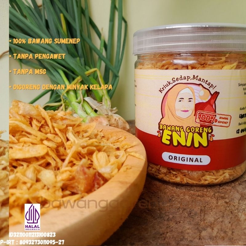

Bawang Goreng Enin Bawang Goreng Sumenep Premium Rasa Original 130gr