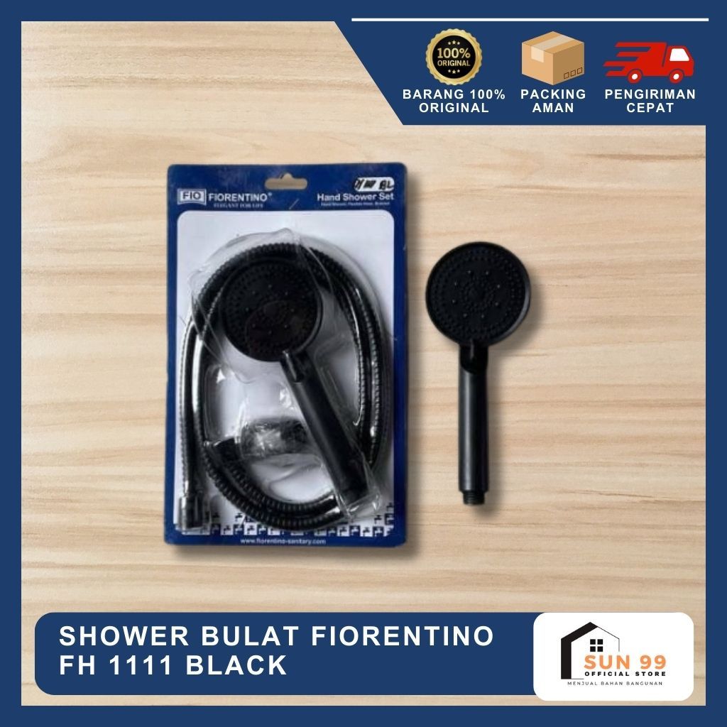 Shower Bulat Fiorentino Black / Shower Mandi Bulat Fiorentino FH 1111 Black  / Hand Shower Kamar Man