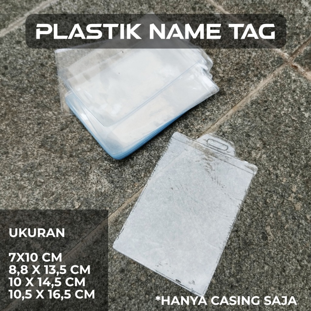 Tempat Id Card Name Tag Acara Panitia Bahan Plastik Lentur