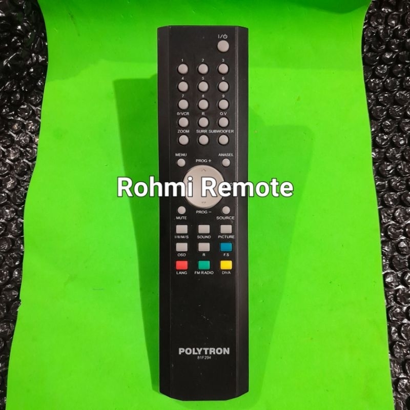 REMOTE REMOT TV TABUNG POLYTRON 81F294 ORIGINAL ASLI