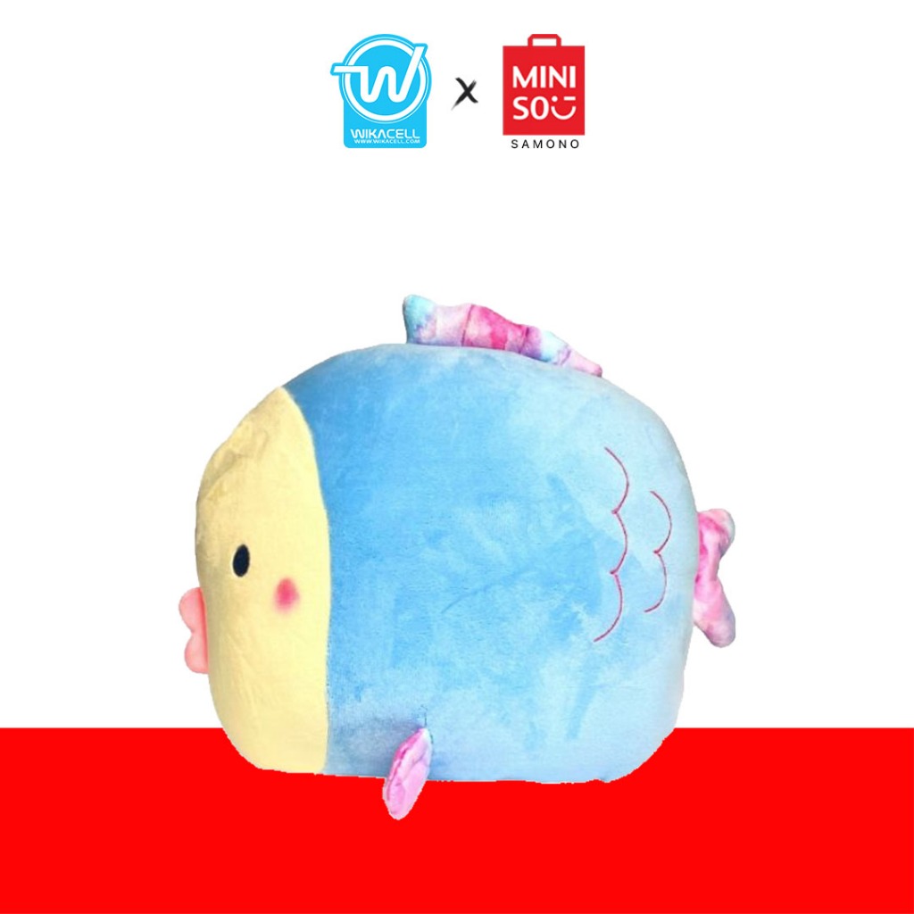 Miniso Fish Pillow - Blue/Bantal Ikan Miniso - Biru
