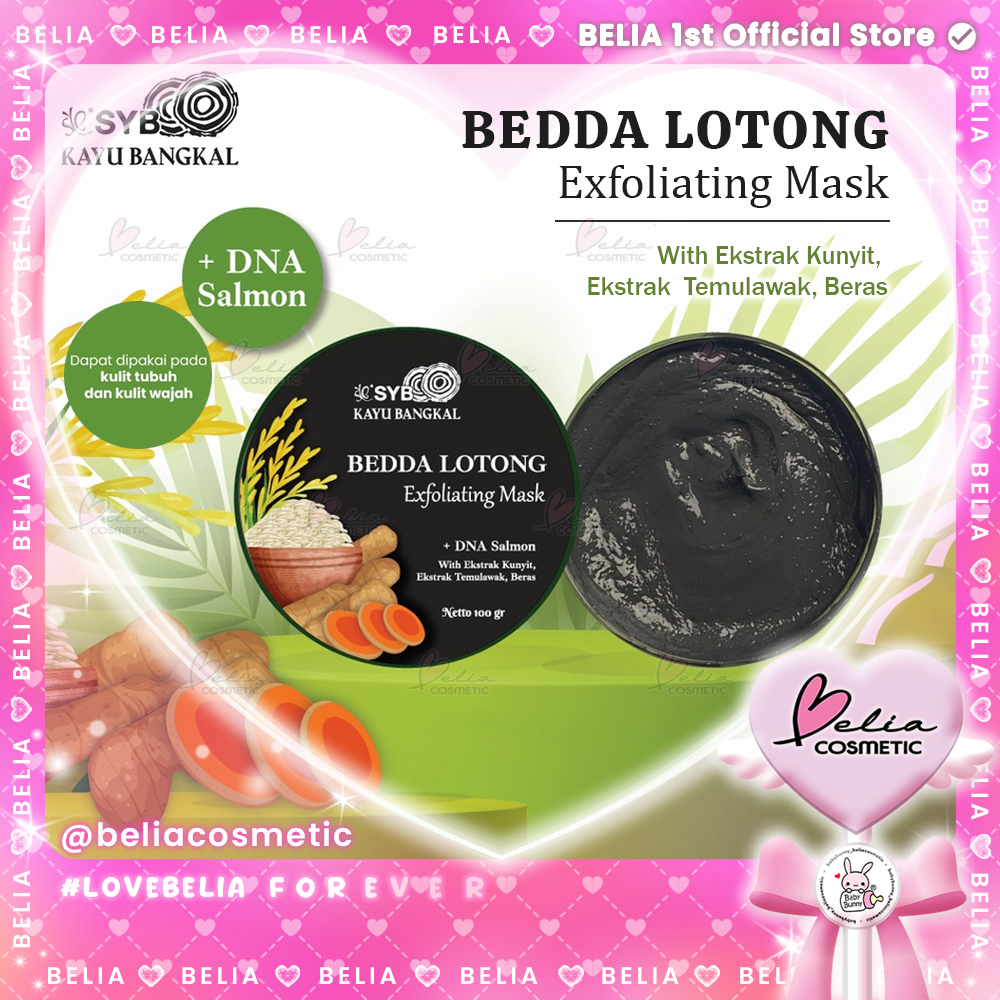 ❤ BELIA ❤ SYB Kayu Bangkal Bedda Lotong Exfoliating Mask + DNA Salmon 100gr | BPOM