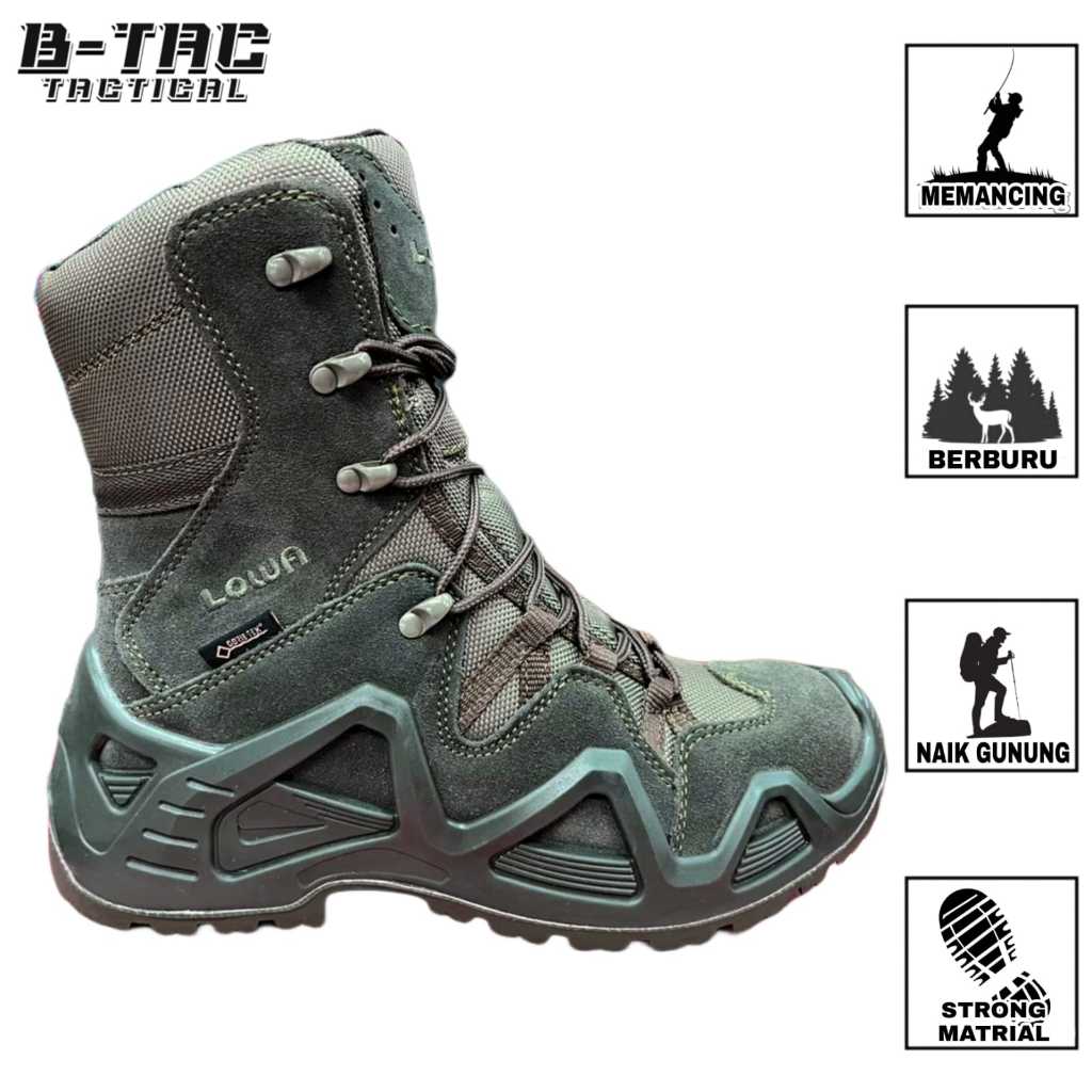 [522HIJAU] Sepatu Boots Pria/ L0WA Hijau /Sepatu Boots Tactical  8 Inc bahan Cordura Import / Sepatu