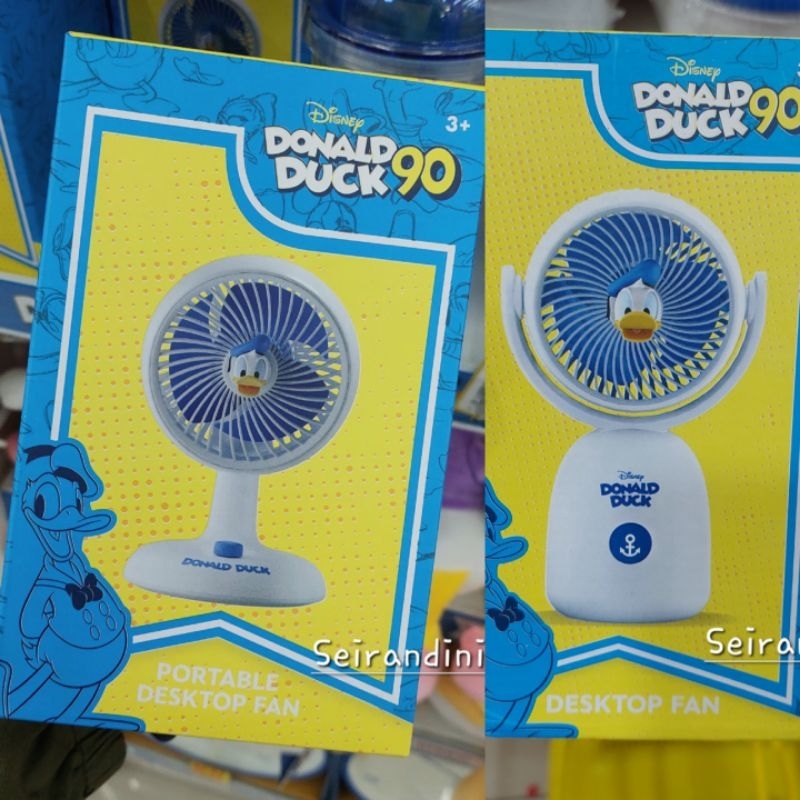 Kipas Angin USB Rechargeable Disney Donald Duck Portable Desktop Fan Karakter Desk Fan Kipas Tangan 