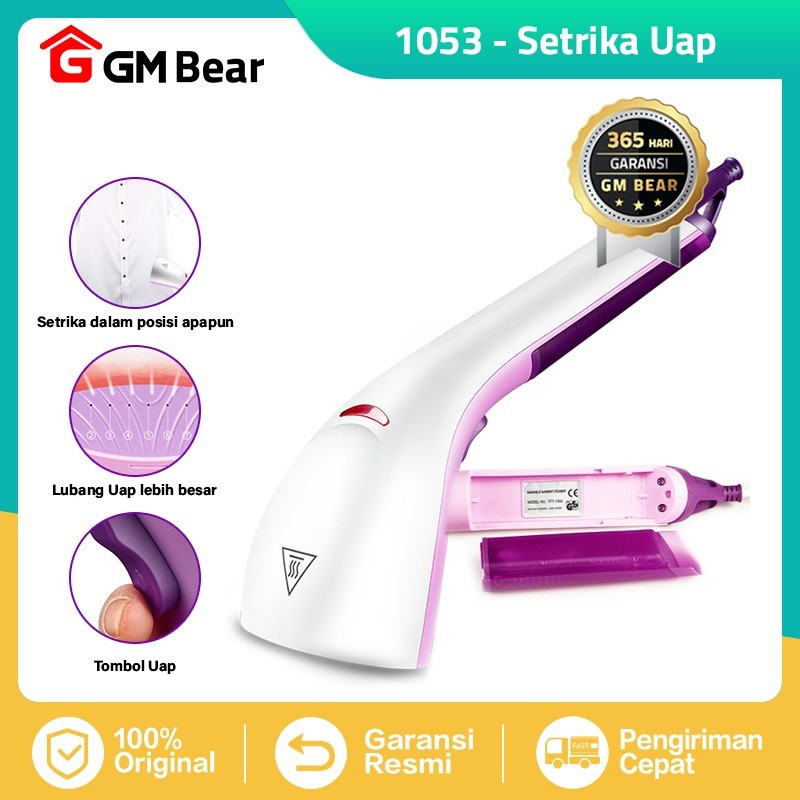 GM Bear Setrika Uap Genggam Fungsional 1053-Steam Ironer Purple