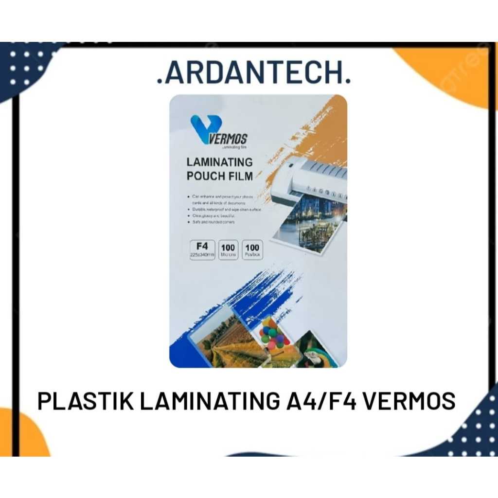 

Plastik Laminating A4F4 Vermos 100 Shets /Laminating 100 Micron