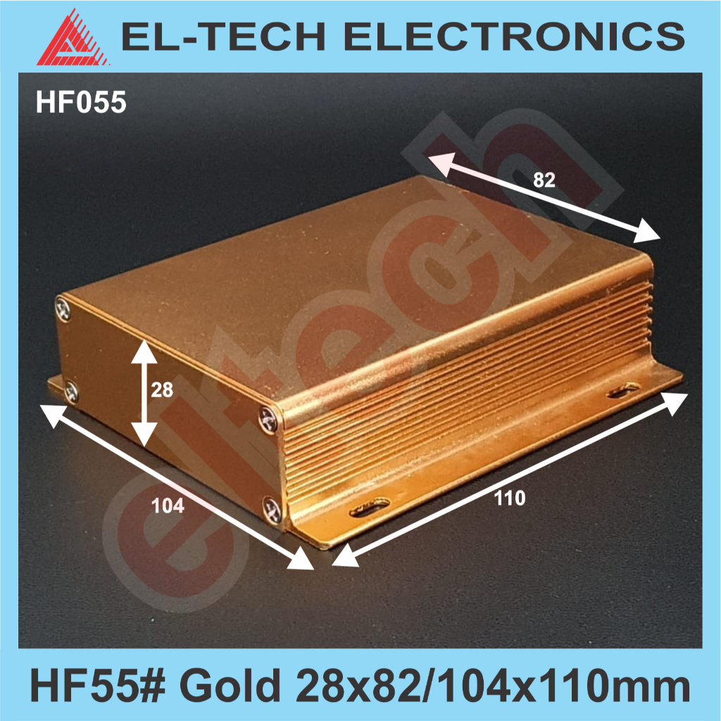 HF55# Gold 28x82/104x110mm Box Boks Kotak Case Casing Aluminium Alumunium Al Metal Rush Free Anti Ka