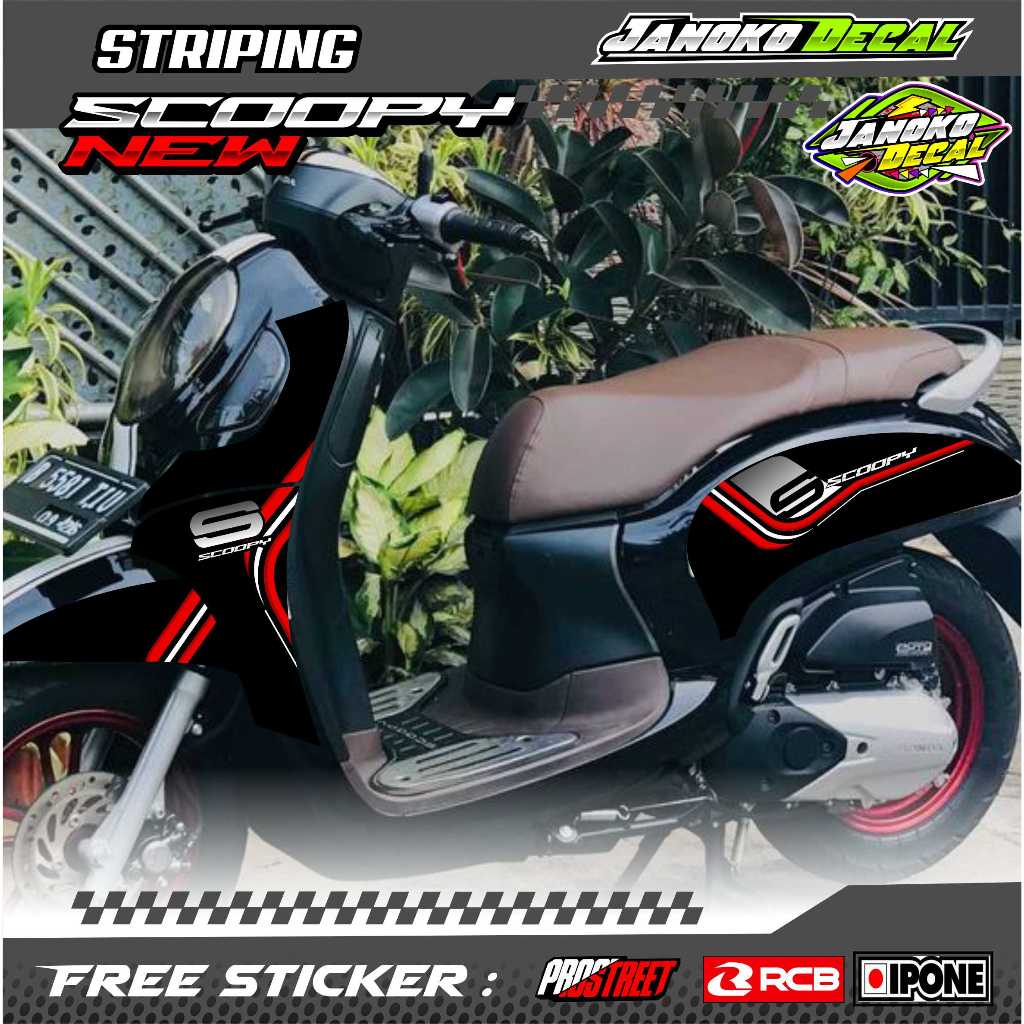 STRIPING VARIASI HONDA SCOOPY 2022 / STICKER LIST VARIASI MOTOR HONDA SCOOPY 2022