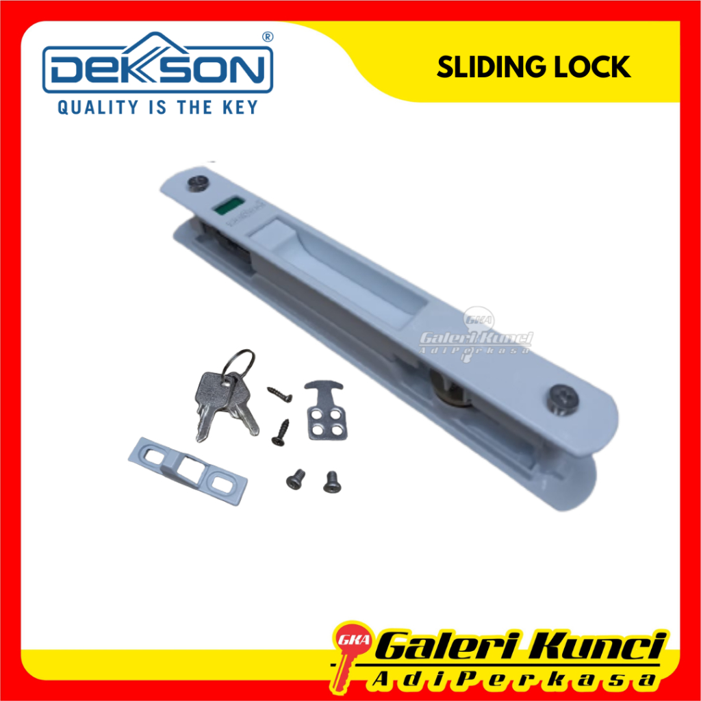 Kunci Sliding Dekkson Dekson RA6 WHITE Handle Pintu Geser Alumunium
