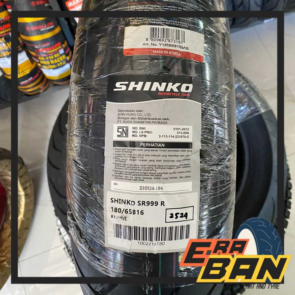 BAN LUAR SHINKO SR999 180 65 RING 16 TUBELESS