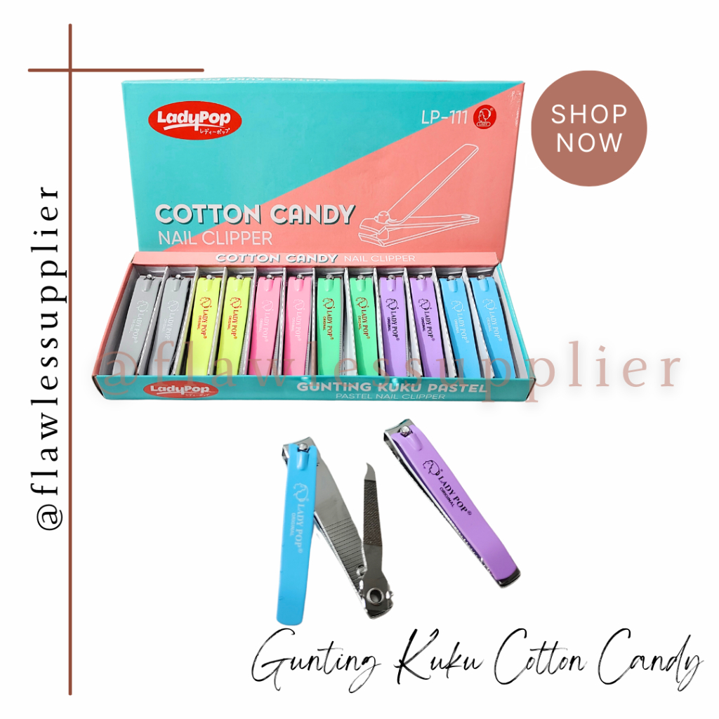 Gunting Kuku Besar Candy Ladypop / Nail Clipper Cotton Candy / Gunting Kuku Pelangi Jumbo Untuk Mani