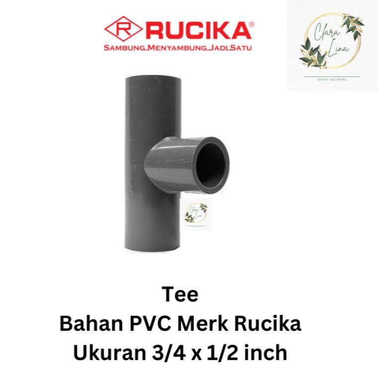 Tee (Vlok Tee) 3/4" x 1/2" inch PVC Rucika AW (HP)