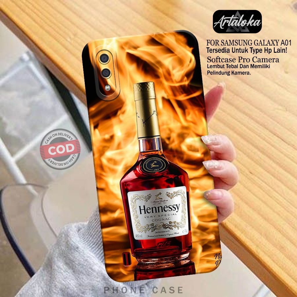 Softcase Hp Samsung Galaxy A01 Fashion Case Minuman Case Samsung Galaxy A01 Silikon TPU Pro Camera C