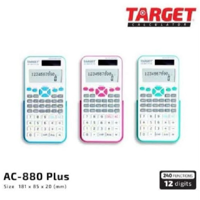 

Scientific Calculator TARGET AC-880 PLUS | 240 functions | Kalkulator ilmiah