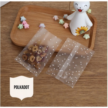 Plastik kemasan DOFF POLKADOT kue kering / cookies / mooncake / nastar /plastik doff