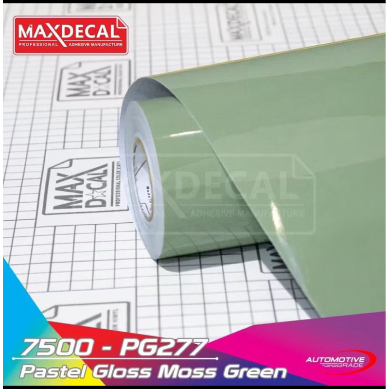 sticker skotlet motor hijau sage glossy premium / scotlite hijau pastel mengkilat / skotlet hijau sa